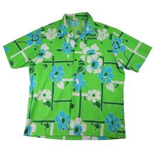 True Vintage 60s Floral Polyester Hawaiian Shirt
